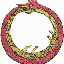 Le serpent ouroboros représente le cycle du carbone